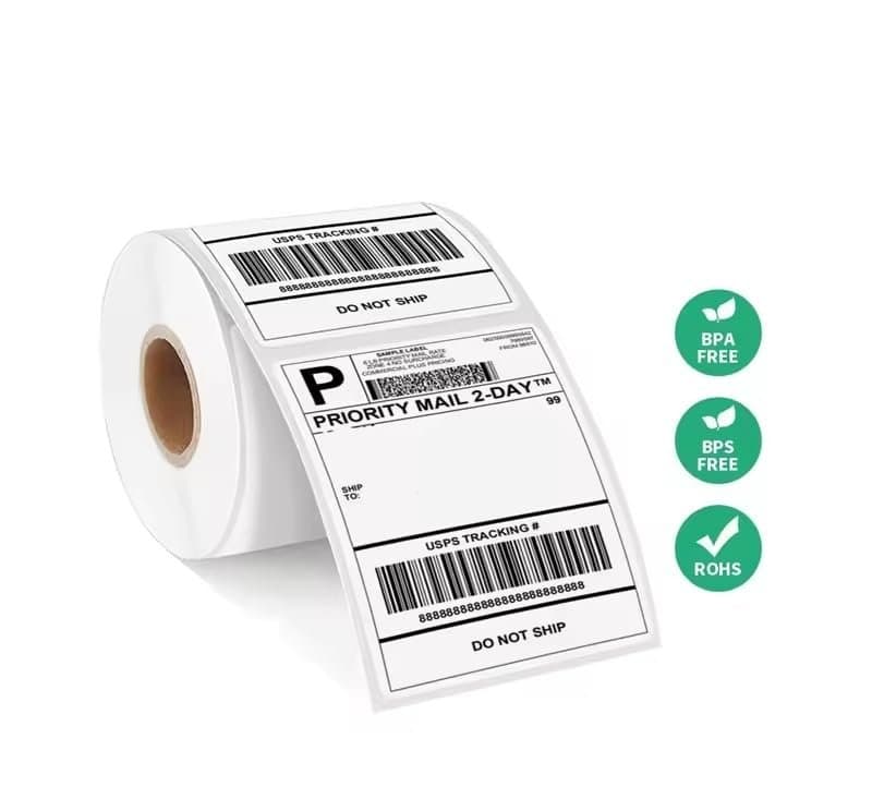 4 × 6 Inch (100 × 150 mm) Direct Thermal Label Sticker Roll | 400 Labels per Roll | Wholesale Price
