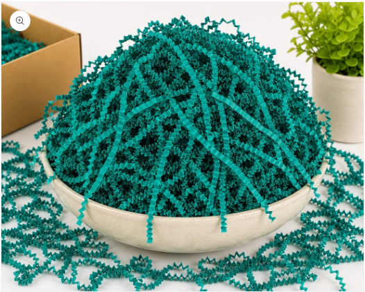 Dark Cyan Green Shredded Paper for Gift Box Packaging Filler